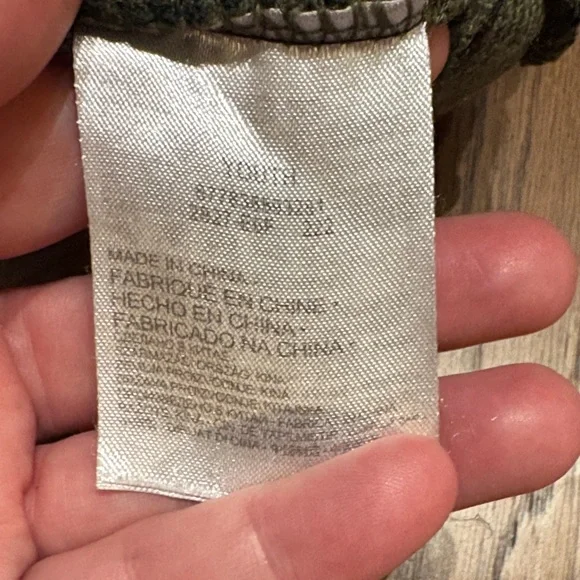 Nike Kids Camo Beanie with Pom - Black, Green, and Orange - Picture 3 of 7